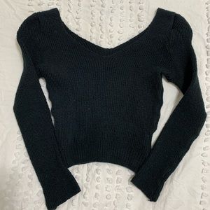 Off the shoulder black sweater in size S